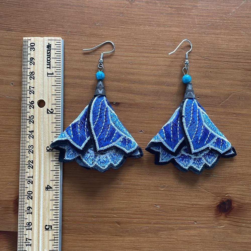 Large Summer Boho Statement Earrings - image 3